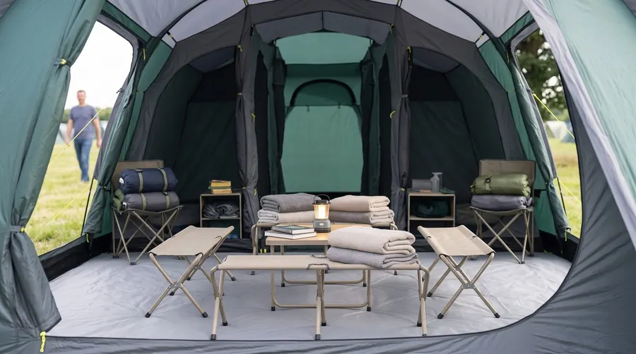 6 Person Tent pre-pitched tent
